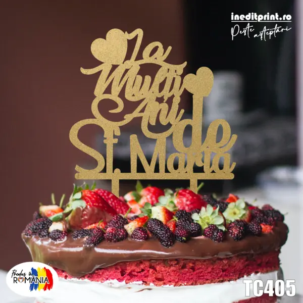 Topper tort TC405 Lemn natur, 10x10cm