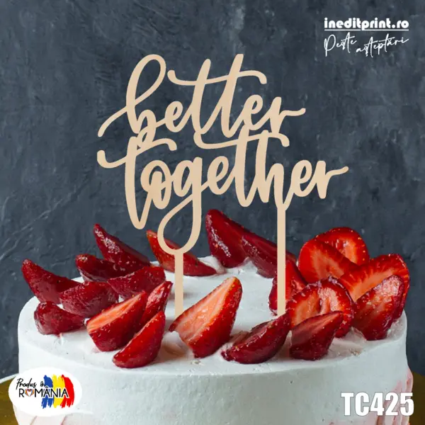 Topper tort TC425 Lemn natur, 20x20cm