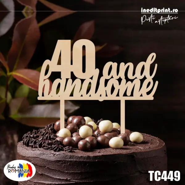 Topper tort TC449 Lemn natur, 16x16cm
