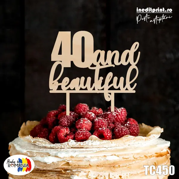 Topper tort TC450 Lemn natur, 13x13cm
