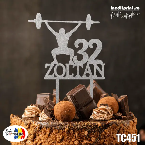 Topper tort TC451 Lemn natur, 10x10cm