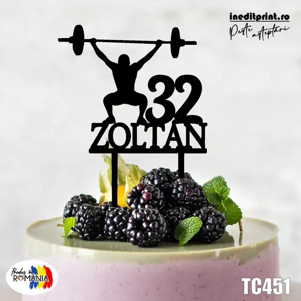 Topper tort TC451 Lemn natur, 16x16cm