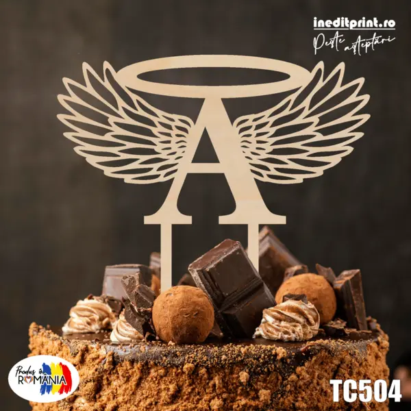 Topper tort TC504 Lemn natur, 13x13cm