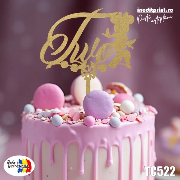 Topper tort TC522 Lemn natur, 13x13cm