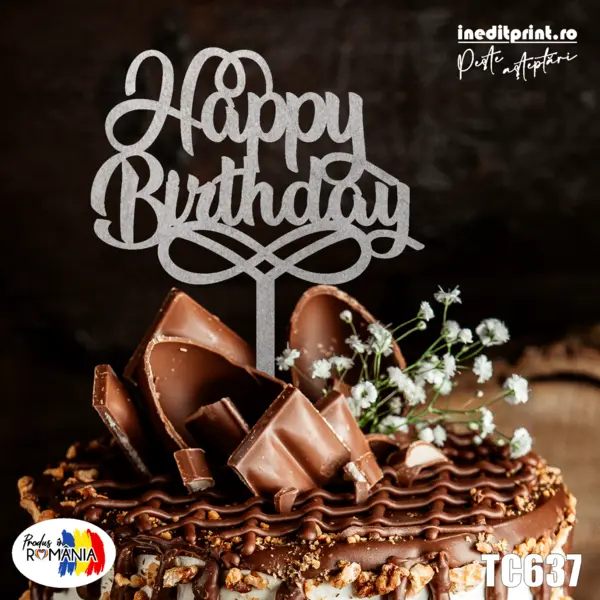 Topper Tort TC637 (SET 10) Lemn natur, 15x15cm