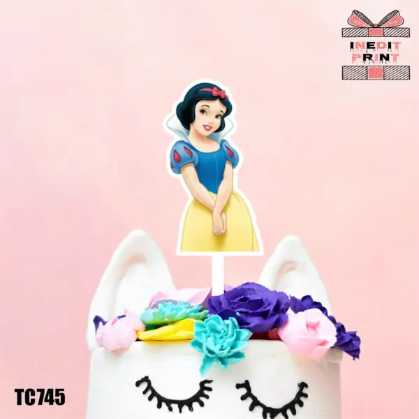 Topper Tort UV Alba Ca Zapada TC745 10x10cm, Plexiglass alb