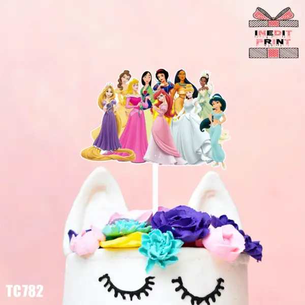 Topper Tort UV Disney Printese TC782 10x10cm, MDF