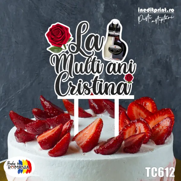 Topper Tort UV La multi ani TC612 10x10cm, MDF