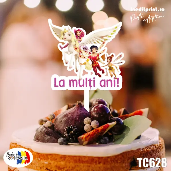 Topper Tort UV Linda Lima La multi ani TC628 10x10cm, MDF