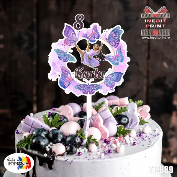 Topper tort UV Personalizat Encanto TC889 13x13cm, MDF
