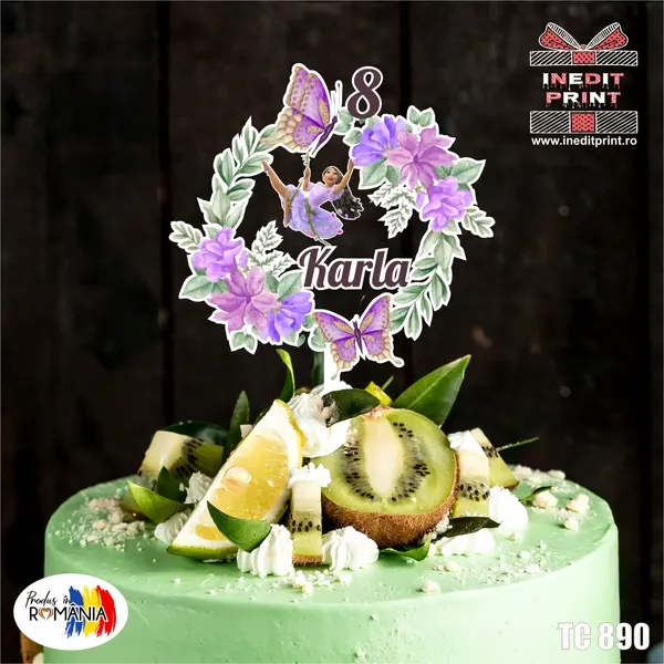 Topper tort UV Personalizat Encanto TC890 MDF, 10x10cm
