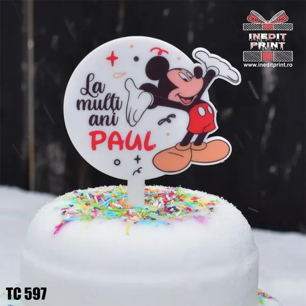 Topper Tort UV Personalizat La multi ani TC597 15x15cm, MDF