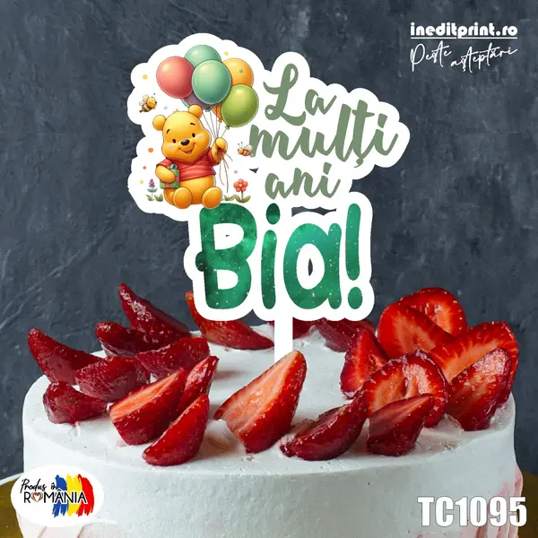 Topper Tort UV Personalizat TC1095 -10x10-MDF 10x10cm, MDF