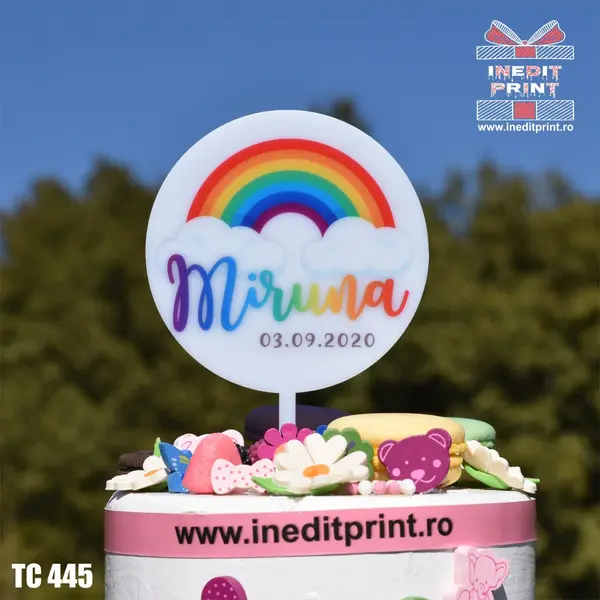 Topper Tort UV Personalizat TC445 15x15cm, MDF