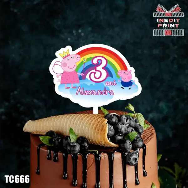 Topper tort UV Personalizat TC666 10x10cm, MDF