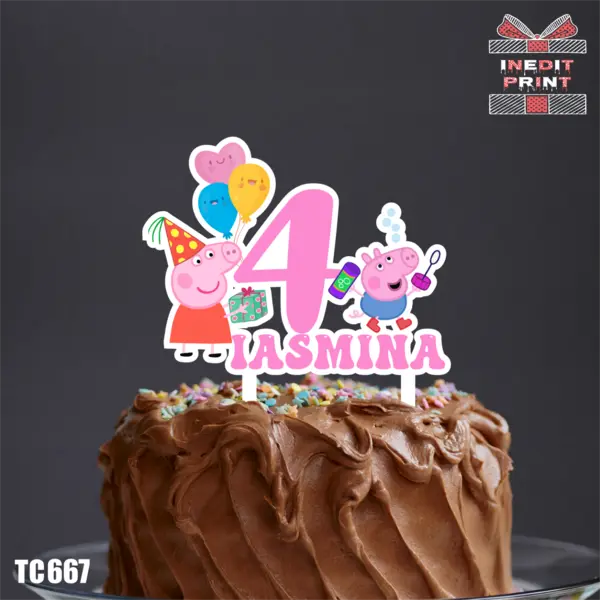 Topper tort UV Personalizat TC667 16x16cm, MDF
