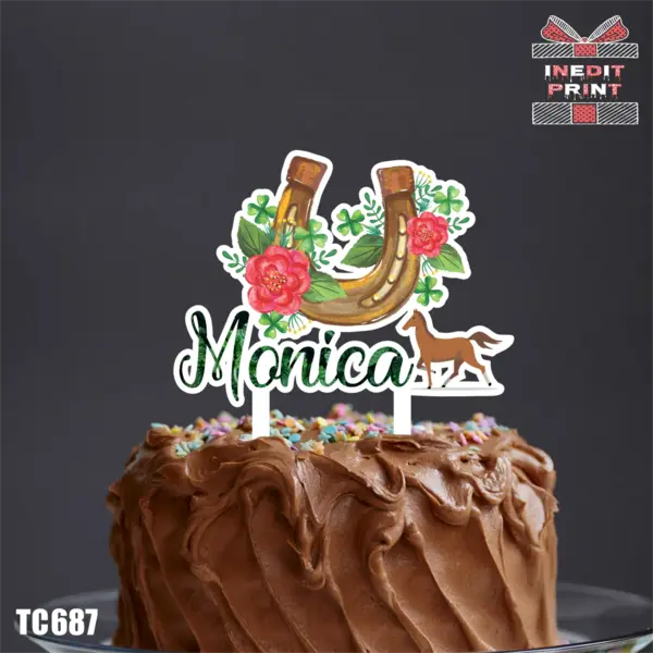 Topper tort UV Personalizat TC687 13x13cm, Plexiglass alb