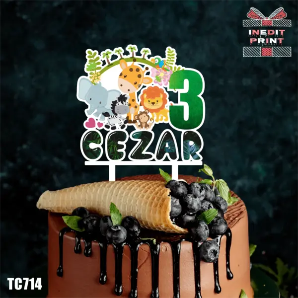 Topper tort UV Personalizat TC714 16x16cm, MDF