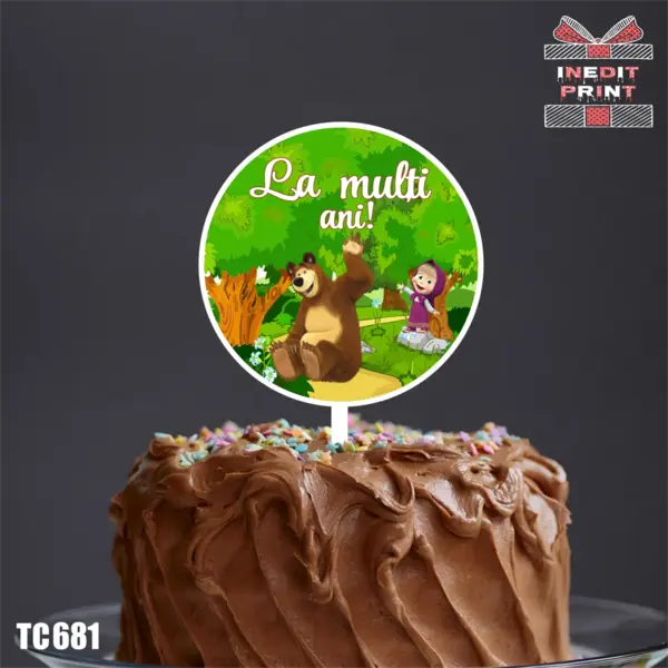 Topper tort UV TC681 13x13cm, MDF