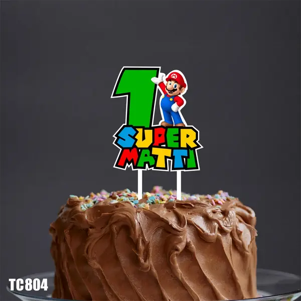 Topper tort UV TC804 Super Mario 13x13cm, MDF