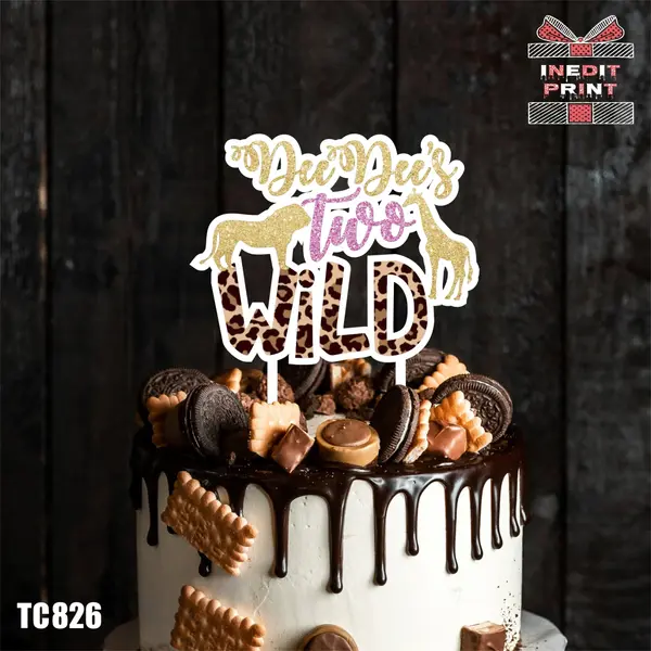 Topper Tort UV Two Wild TC826 16x16cm, MDF