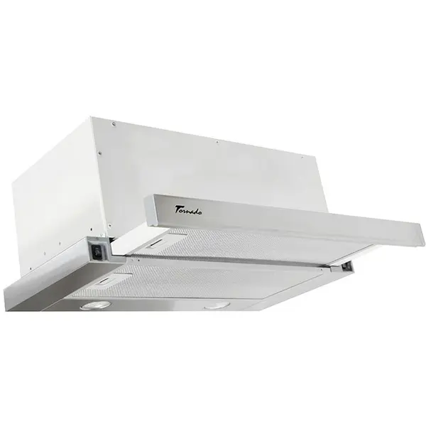 Tornado Hota Telescopica Incorporabila Tornado Storm 1200 (60), 1 motor, latime 60 cm, 3 viteze, absorbtie 1200 m3/ora, Inox