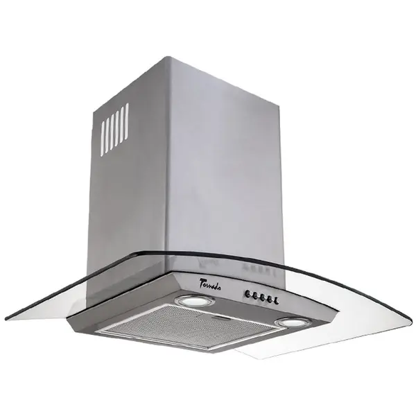 Tornado Hota tip Cupola Tornado Eva 1200 (60) LED, 1 motor Turbo, latime 60 cm, 3 viteze, absorbtie 1200 m3/ora, filtru anti-grasimi aluminiu 5 straturi, Inox