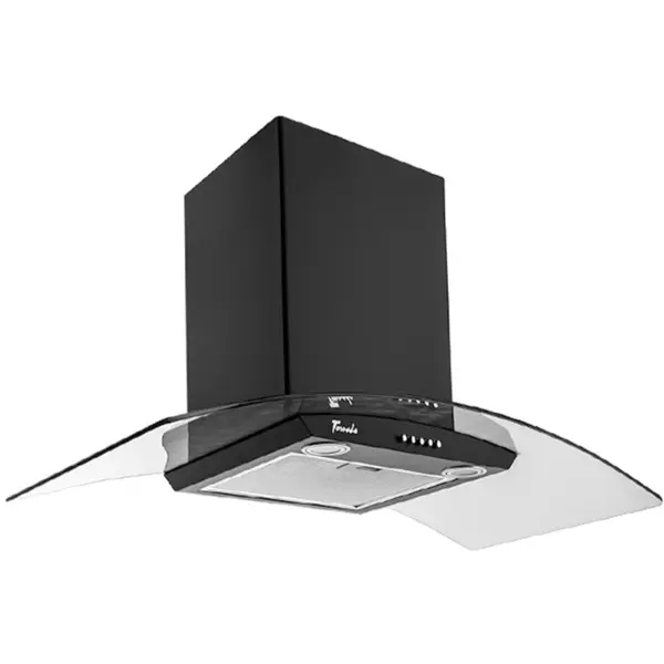 Tornado Hota tip Cupola Tornado Eva 1200 (90) LED, 1 motor Turbo, latime 90 cm, 3 viteze, absorbtie 1200 m3/ora, filtru anti-grasimi aluminiu 5 straturi, Negru