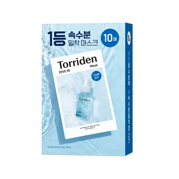 Torriden - Dive-in Low Molecular Weight Hyaluronic Acid Mask, 10 sheets
