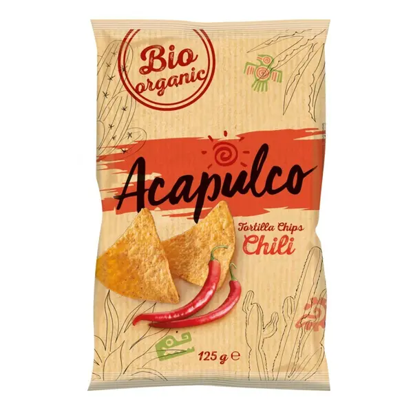 Tortilla chips cu chili, eco - 125 g