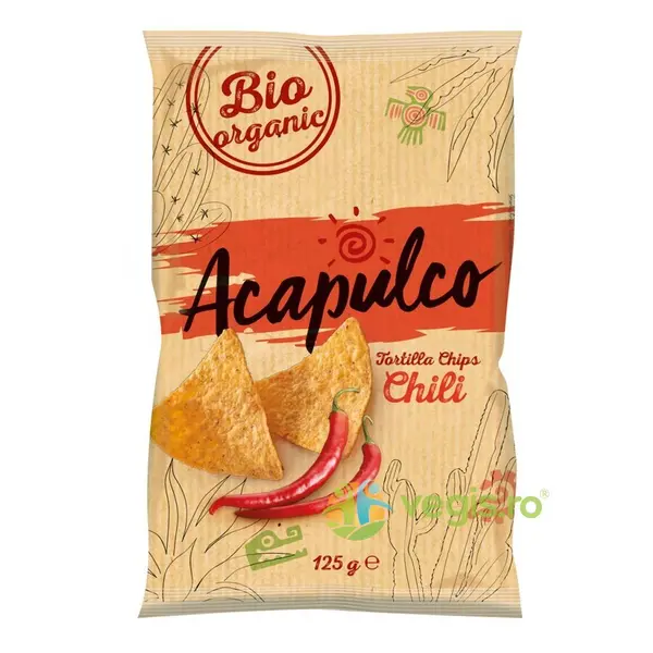 Tortilla Chips cu Chili Ecologice/Bio 125g