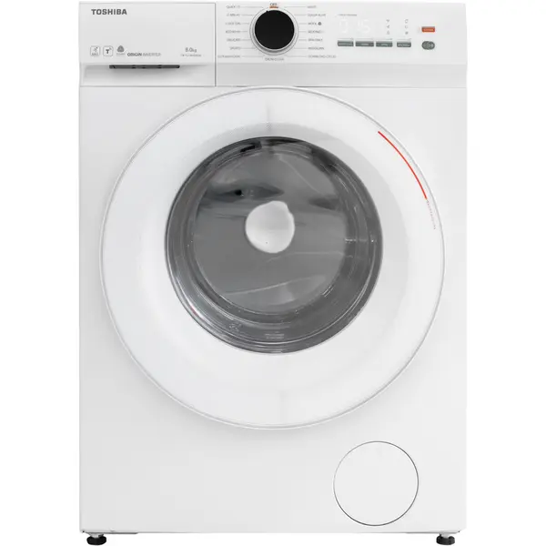 Toshiba Masina de Spalat Rufe Frontala Toshiba TW-T21BU90UWBK(WW), Slim, 8KG, 1400RPM, Functie AROMA+, Functie Abur, Tehnologie UFB Wi-Fi, Motor Inverter, Clasa A, Alb