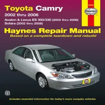 Toyota Camry: 2002 Thru 2006 - Avalon & Lexus Es 300/330 (2002 Thru 2006) - Solara (2002 Thru 2008), Paperback/Editors of Haynes Manuals