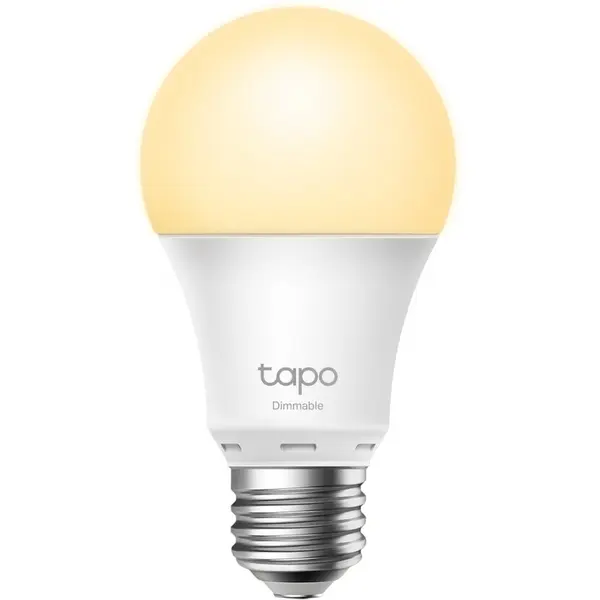 TP-LINK Bec LED inteligent TP-Link Tapo L510E, Wi-Fi, E27, 8.7W (60W), lumina calda (2700K), compatibil Amazon Alexa si Google Assistant, clasa energetica F
