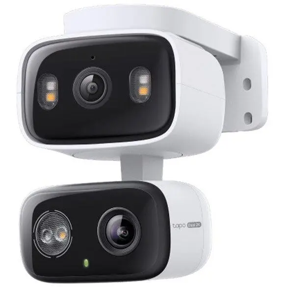 TP-LINK Camera de supraveghere Wireless TP-Link Tapo C246D, lentila duala, 3 MP, 2.8 mm, 6 mm, IR, 12 m, microfon si difuzor, sirena 99 dB, slot card