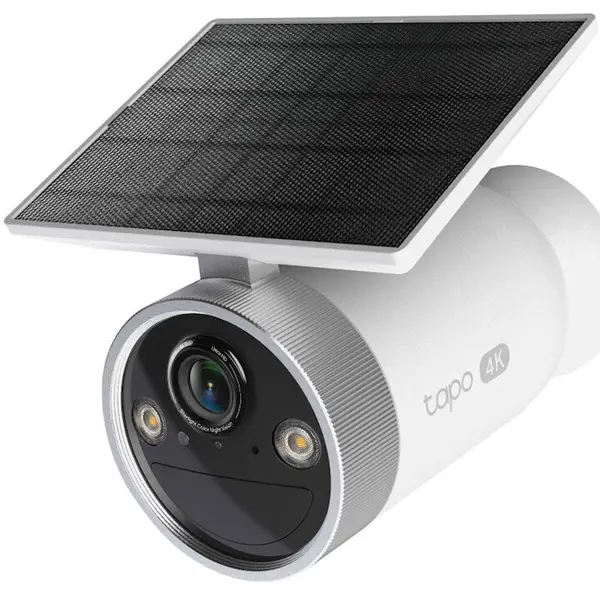 TP-LINK Kit camera de supraveghere cu panou solar TP-Link Tapo C465, 8MP, 4K, 3840x2160, 18x zoom digital, Starlight Color Night Vision, Two-Way Audio, Detectie AI, alarma, acumulator, montare fara cabluri, baterie 7800mAh, IP65