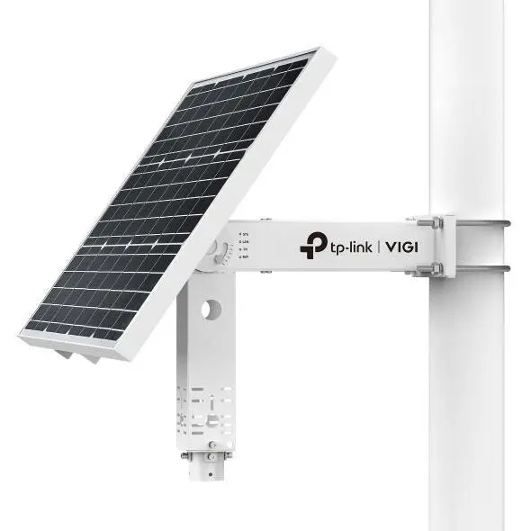 TP-LINK Panou fotovoltaic TP-Link VIGI SP6030, 60W + Acumulator 31.2Ah/10.8V, pentru camere TP-LINK VIGI, Unghi ajustabil, 3× Porturi DC Output