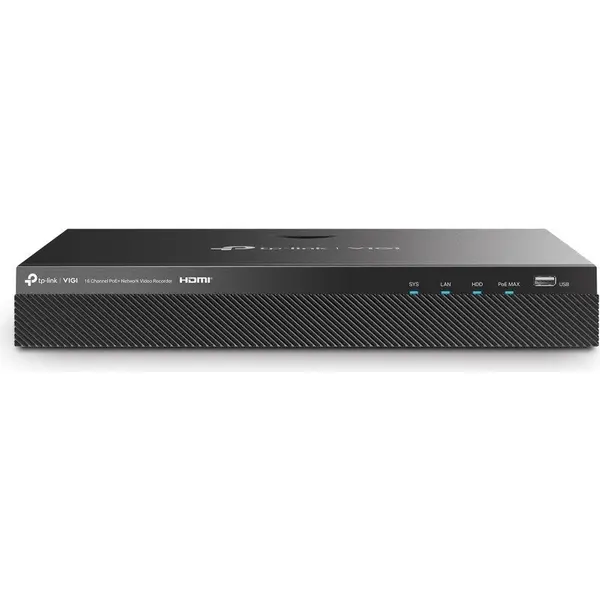 TP-LINK Sistem NVR TP-LINK VIGI NVR2016H-16MP, 16 canale PoE+, pana la 16 MP, buget total PoE 140 W, Negru