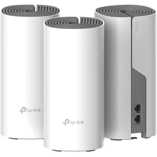 TP-LINK Sistem Wi-Fi Mesh TP-Link Deco E4 (3-pack) AC1200 cu acoperire completa pentru casa