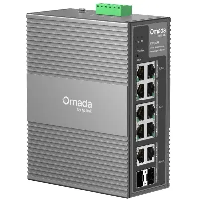 TP-LINK Switch TP-Link Omada IES210GPP, 8 porturi (6 PoE+, 2 PoE++), Viteza Transfer LAN 1 Gbps