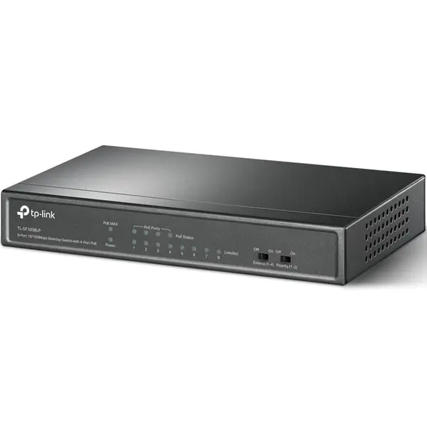 TPL 8P 10/100 4-PoE DESKTOP Switch TP-LINK TL-SF1008LP