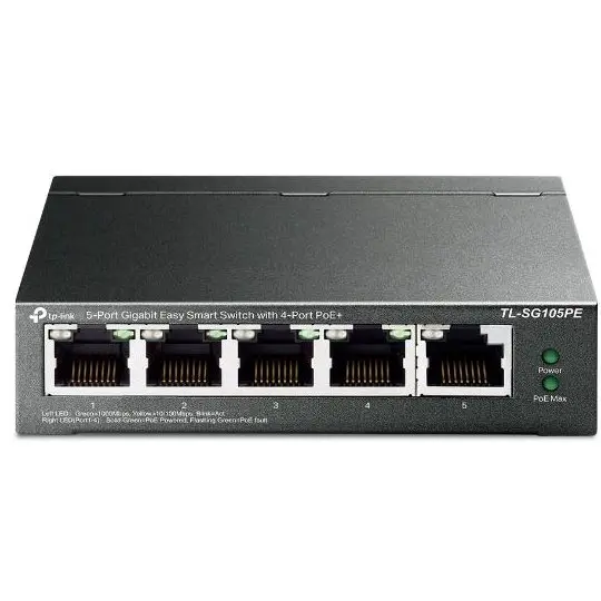 TPL SW 5P-GB EASY-SMART PoE TP-LINK TL-SG105PE