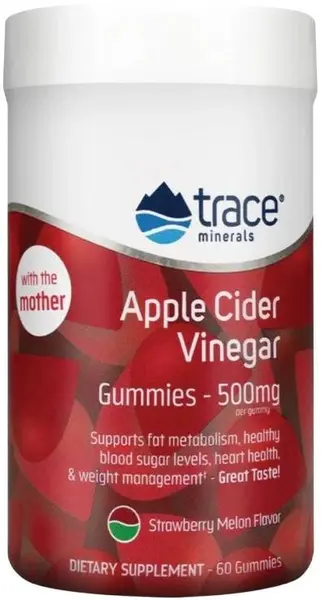 Trace Minerals Apple Cider Vinegar, 60 tablete masticabile