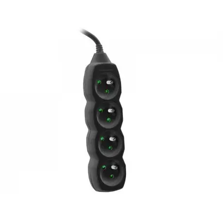 TRACER Prelungitor Tracer PowerCord, 4 prize, 3m, Negru