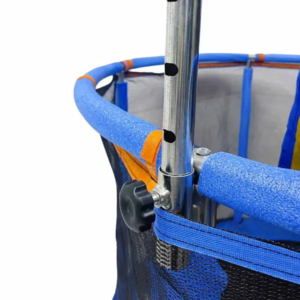 Trambulina pentru copii Blue, cu set complet de accesorii, include cos de baschet, minge, hamac, diametru 155 cm, pana la 150 kg