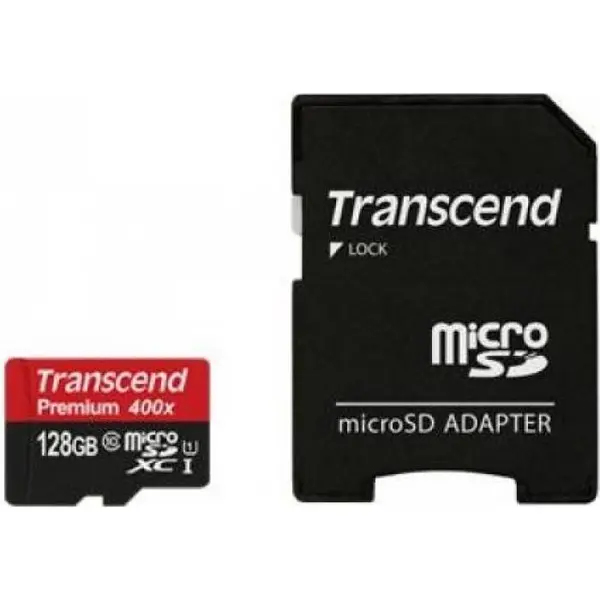 Transcend TRANSCEND TS128GUSDU1 Card memorie Transcend microSDXC 128GB Class 10, UHS1 + Adaptor