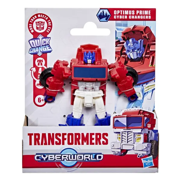 TRANSFORMERS CYBERWORLD ROBOT OPTIMUS PRIME CONVERTIBIL 10CM