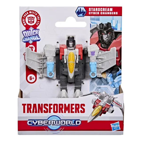 TRANSFORMERS CYBERWORLD ROBOT STARSCREAM CONVERTIBIL 10CM