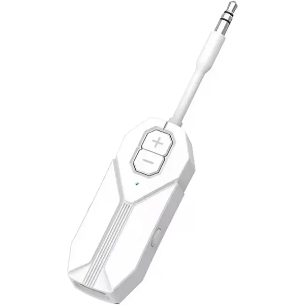 Transmitator si Receptor Audio Techstar M126 cu Bluetooth 5.4, Wireless, Portabil, Compatibil TV, PC, Boxe, Casti, Aux 3.5mm, Baterie Reincarcabila, Dual Mode TX/RX, Alb