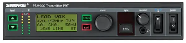 Transmițător wireless Shure - P9TE-G7E, negru